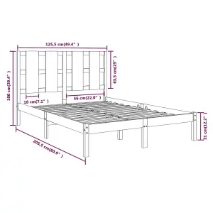 Berkfield Bed Frame Solid Wood Pine 120x200 cm