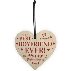 BEST BOYFRIEND Gift For Valentines Wood Heart Gift For Boyfriend Gift For Men