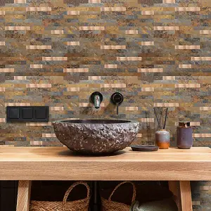 d-c-fix Slate Copper Premium Self Adhesive Composite Wall Tile 29.2cm(W) 29.7cm(H) 0.3cm(D)