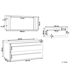 Floating Bathroom Vanity Set Grey ALMERIA