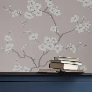 Fresco Apple blossom Pink Smooth Wallpaper Sample