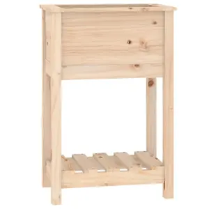 Berkfield Planter with Shelf 54x34.5x81 cm Solid Wood Pine