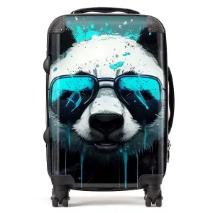 Panda With Blue Glasses Splashart Suitcase - Cabin