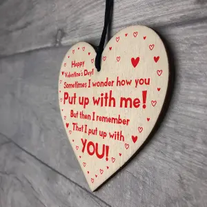 Valentines Gifts For Him Her Wood Heart Funny Joke Gift For Boyfriend Husband Wife