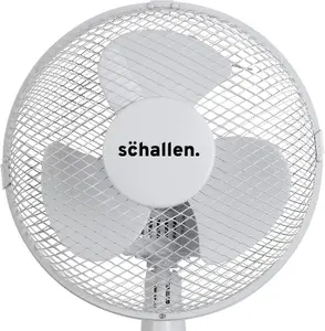 Schallen Small 9" Portable Desk Table Oscillating Cooling Fan with 2 Speed Setting & Quiet Operation in White