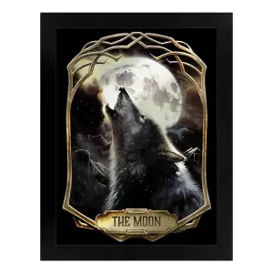 Deadly Tarot The Moon Mirrored Plaque Black/Gold (One Size)