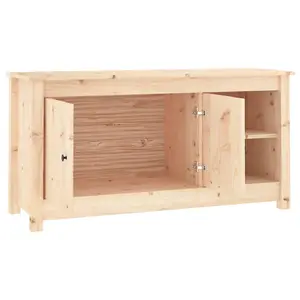 Berkfield TV Cabinet 103x36.5x52 cm Solid Wood Pine