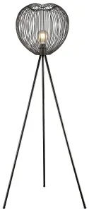 Luminosa Spring Floor Lamp Matt Black, E27