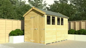 DIY Sheds 4x19 Apex Security Shed - Double Door