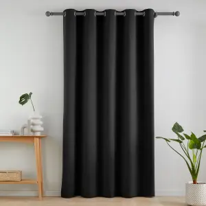 Catherine Lansfield Wilson Blackout Thermal 168x213cm Door Panel Black