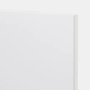 GoodHome Garcinia Integrated handle Gloss white Bi-fold Cabinet door (W)400mm (H)356mm (T)19mm