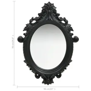 Ginn Oval Wall Mirror Black