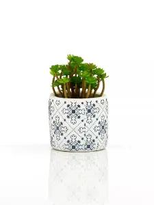 Fiori Set of 3 Succulents in Henna Ceramic Pots Artificial Plant Foliage