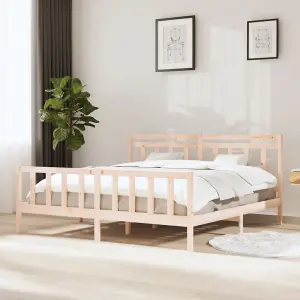 Berkfield Bed Frame Solid Wood 200x200 cm