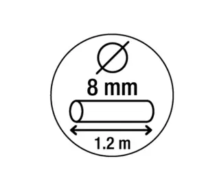 Smith & Locke Steel Cable lock (L)1.2m (Dia)8mm