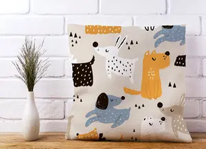 Hand Drawn Dogs Cushions 45cm x 45cm