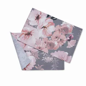 Catherine Lansfield Dining Dramatic Floral Wipe Clean 30x46 cm Placemat Pair Grey