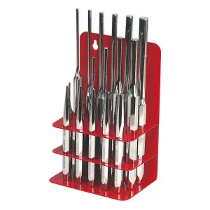 Sealey Punch Set 17 Pieces Mirror Polished Chrome Vanadium Steel AK9130