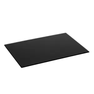 Harbour Housewares - Glass Placemats - 40cm x 30cm - Black - Pack of 6