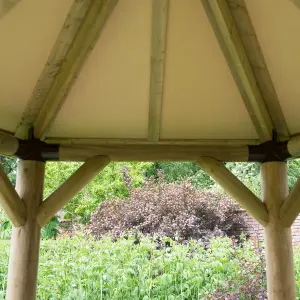 Forest Garden Hexagonal Gazebo, (W)3.78m (D)3.27m with Floor included