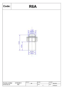 McAlpine R6A 0.75" Straight Female Overflow Coupling with loose nut