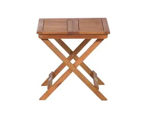 Mini Folding Side Square Table - Acacia