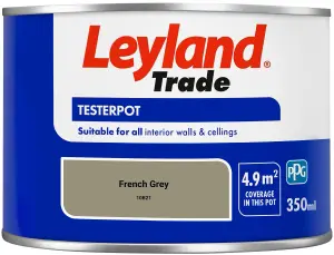 Leyland Trade Vinyl Matt Walls & Ceilings Emulsion Paint French Grey (10B21) 350ml Tester