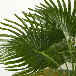 Homescapes Artificial Fan Palm Tree in Pot, 80 cm Tall