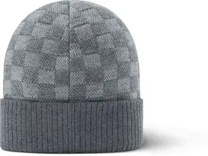 Louis Vuitton® - Néo Petit Damier Beanie - Wool - Gris Clair - Men - Luxury