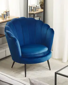 Armchair LOVIKKA Velvet Navy Blue