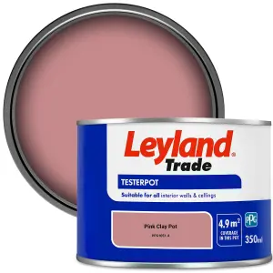 Leyland Trade Vinyl Matt Walls & Ceilings Emulsion Paint Pink Clay Pot (PPG1051-4) 350ml Tester