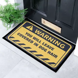 Dog Hair Warning Indoor & Outdoor Doormat - 70x40cm