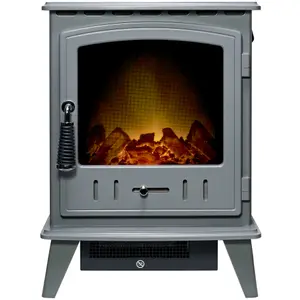 Adam Aviemore Electric Stove in Grey Enamel