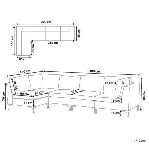 Corner Sofa EVJA Navy Blue Velvet Right Hand