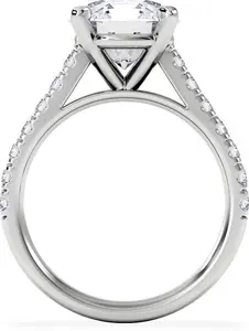 Natalia 3.45Ct Lab Diamond Round Cut Engagement Ring In 18K White Gold G/Vs1