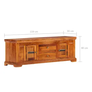 Berkfield TV Cabinet 119x30x40 cm Solid Acacia Wood