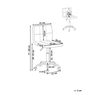 Office Chair Light Grey MARION