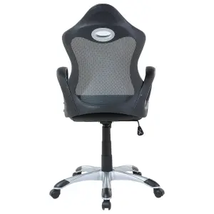 Beliani Retro Office Chair Grey iCHAIR