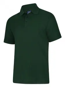 Uneek - Unisex Deluxe Poloshirt - 50% Polyester 50% Cotton - Bottle Green - Size M