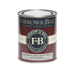 Farrow & Ball Estate Cooking Apple Green No.32 Eggshell Paint, 750ml