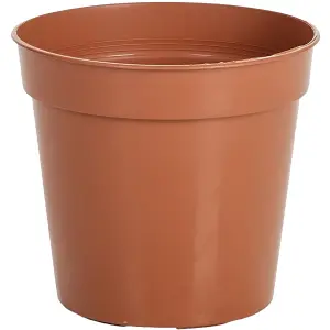 3 x 4L Round Terracotta Plant Pots For Growing Garden Plants & Herbs Outdoor Growers