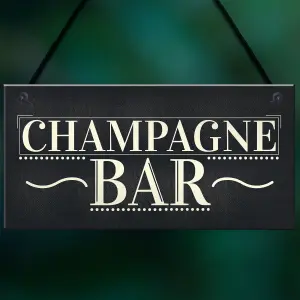 Red Ocean Champagne Bar Hanging Sign Gin Tonic Pub BBQ Party Vintage Chic Friendship Gift