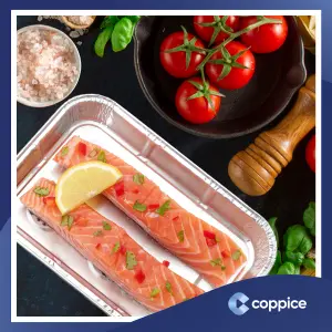 250 Pk Coppice Small Aluminium Foil Tray for Baking, BBQ, Roasting & Food Storage 19 x 13 x 2.5cm. Freezer, Microwave & Oven Safe