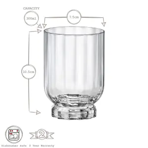 Bormioli Rocco - Florian Whisky Glasses - 300ml - Clear - Pack of 6