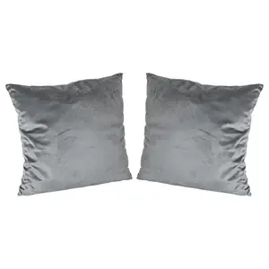 Square Throw Cushion (Set of 2) Grey