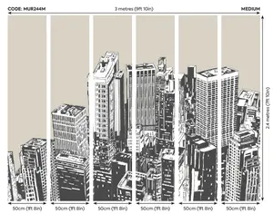 Origin Murals Urban Skyscrapers Natural Matt Smooth Paste the Wall Mural 300cm wide x 240cm high