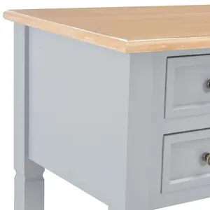 Berkfield Writing Desk Grey 109.5x45x77.5 cm Wood