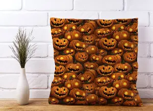 Grinning Lanterns Pumpkins With Glowing Eyes Cushions 60cm x 60cm