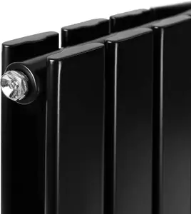 Designer Flat Panel Double Radiator 600x1020 Black by MCC