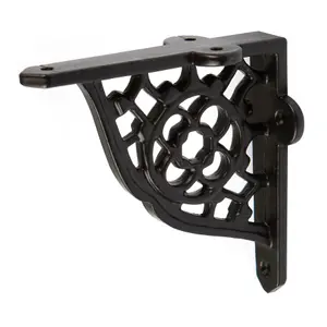 Hammer & Tongs - Honeycomb Iron Shelf Bracket - D100mm - Black